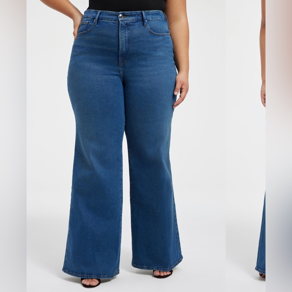 Good American - Good Waist Palazzo Jeans. Size 15. Brand New Never Worn
